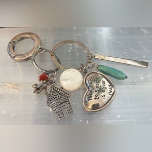 Silpada Sterling Silver Hostess Incentive Charm Keychain “Key to Success”